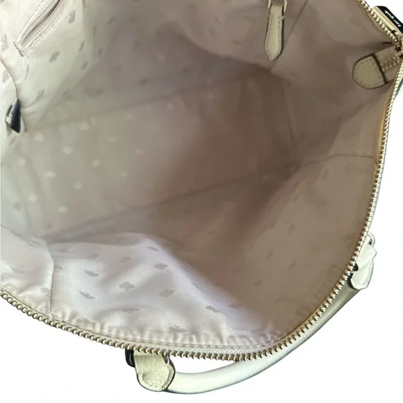 👜 Kate Spade Loden Satchel – White Pebbled Leather Convertible Crossbody Bag ✨